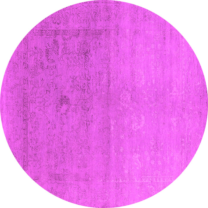 Round Oriental Pink Industrial Rug, urb2047pnk