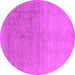 Round Oriental Pink Industrial Rug, urb2047pnk