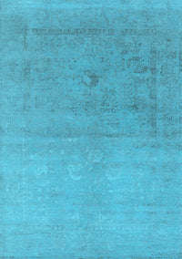 Oriental Light Blue Industrial Rug, urb2047lblu