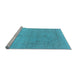 Sideview of Machine Washable Oriental Light Blue Industrial Rug, wshurb2047lblu