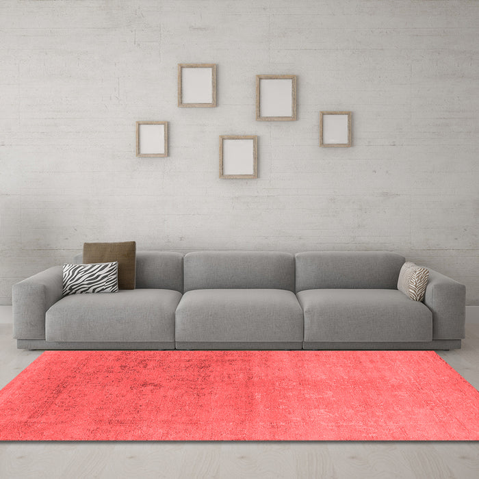 Industrial Red Washable Rugs