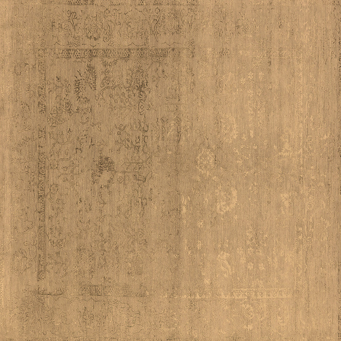 Square Oriental Brown Industrial Rug, urb2047brn