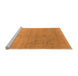 Sideview of Machine Washable Oriental Orange Industrial Area Rugs, wshurb2047org