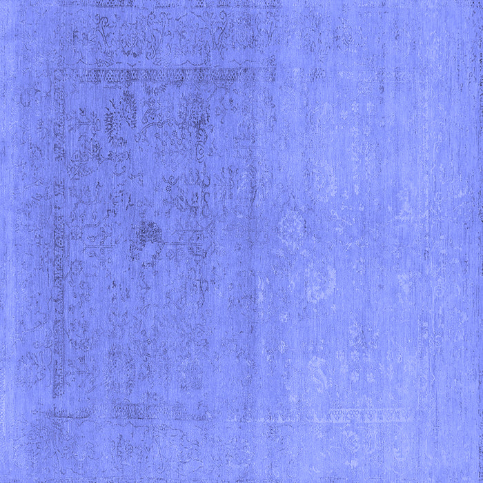 Square Oriental Blue Industrial Rug, urb2047blu