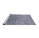 Sideview of Machine Washable Industrial Modern Deep Periwinkle Purple Rug, wshurb2048