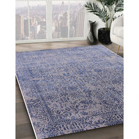 Mid-Century Modern Deep Purple Oriental Rug, urb2048