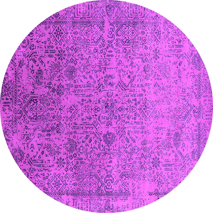 Round Oriental Pink Industrial Rug, urb2048pnk