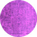 Round Oriental Pink Industrial Rug, urb2048pnk