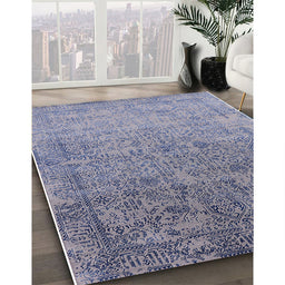 Machine Washable Industrial Modern Deep Periwinkle Purple Rug in a Family Room, wshurb2048