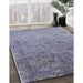 Machine Washable Industrial Modern Deep Periwinkle Purple Rug in a Family Room, wshurb2048