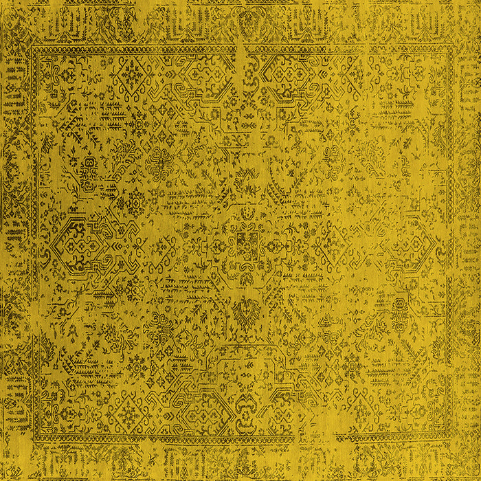 Square Oriental Yellow Industrial Rug, urb2048yw