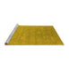 Sideview of Machine Washable Oriental Yellow Industrial Rug, wshurb2049yw