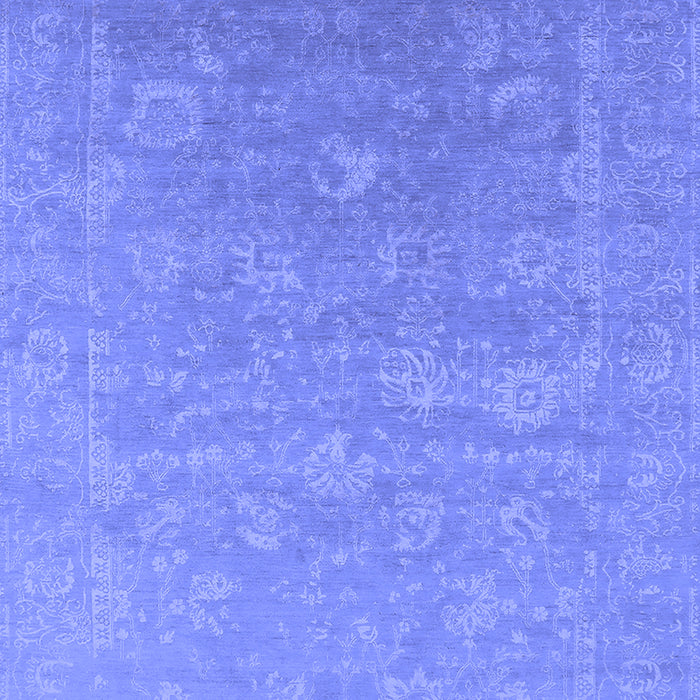 Machine Washable Oriental Blue Industrial Rug, wshurb2049blu