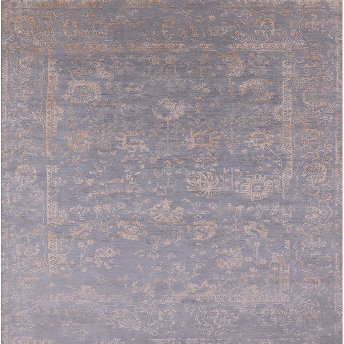 Square Machine Washable Industrial Modern Dark Gray Rug, wshurb2049