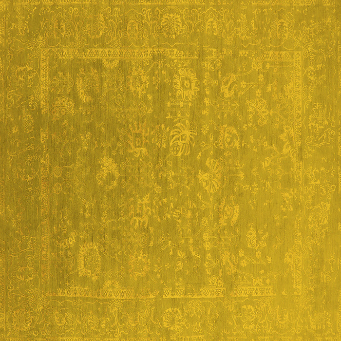 Square Oriental Yellow Industrial Rug, urb2049yw