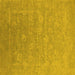 Square Oriental Yellow Industrial Rug, urb2049yw