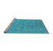 Sideview of Machine Washable Oriental Light Blue Industrial Rug, wshurb2049lblu