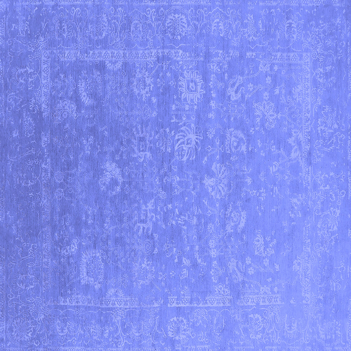 Square Oriental Blue Industrial Rug, urb2049blu