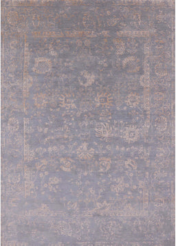 Mid-Century Modern Dark Gray Oriental Rug, urb2049