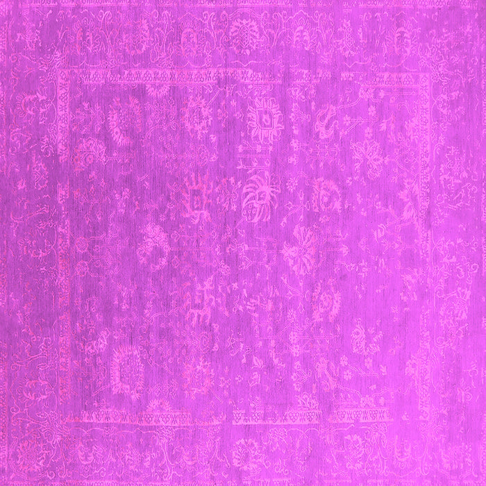 Square Machine Washable Oriental Pink Industrial Rug, wshurb2049pnk