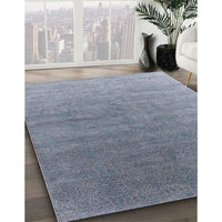 Mid-Century Modern Columbia Blue Oriental Rug, urb2050