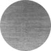 Round Machine Washable Oriental Gray Industrial Rug, wshurb2050gry