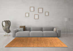 Machine Washable Oriental Orange Industrial Area Rugs in a Living Room, wshurb2050org