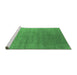 Sideview of Machine Washable Oriental Emerald Green Industrial Area Rugs, wshurb2050emgrn