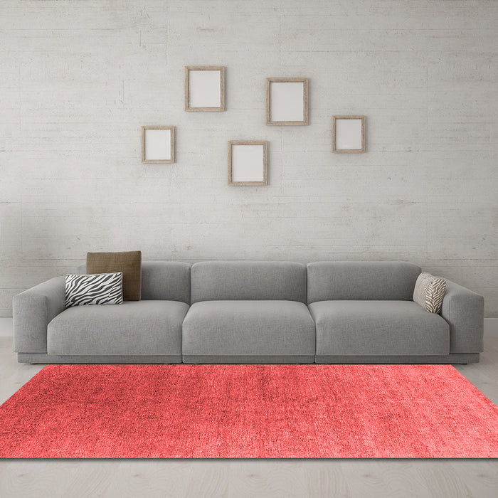 Industrial Red Washable Rugs