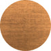 Round Oriental Orange Industrial Rug, urb2050org