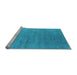 Sideview of Machine Washable Oriental Light Blue Industrial Rug, wshurb2050lblu