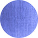 Round Oriental Blue Industrial Rug, urb2050blu