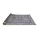 Sideview of Mid-Century Modern Purple Oriental Rug, urb2051