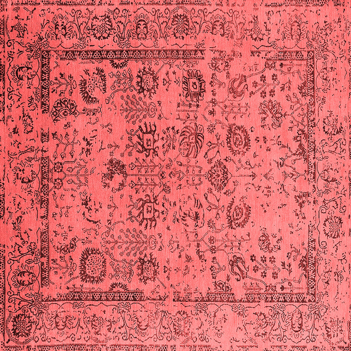 Machine Washable Oriental Red Industrial Rug, wshurb2051red