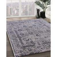 Mid-Century Modern Purple Oriental Rug, urb2051