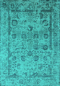 Oriental Turquoise Industrial Rug, urb2051turq