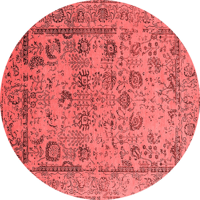 Machine Washable Oriental Red Industrial Rug, wshurb2051red