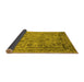 Sideview of Oriental Yellow Industrial Rug, urb2051yw