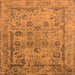 Square Oriental Orange Industrial Rug, urb2051org