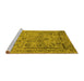 Sideview of Machine Washable Oriental Yellow Industrial Rug, wshurb2051yw