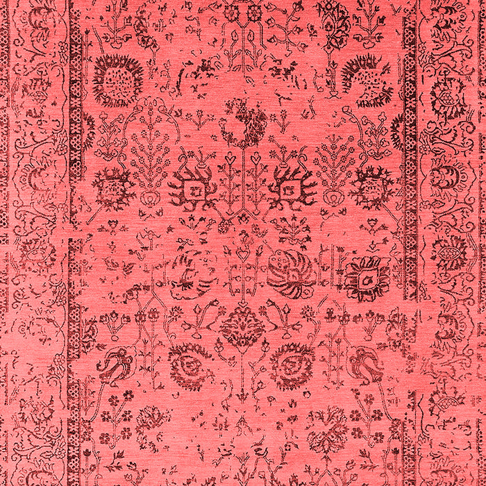 Machine Washable Oriental Red Industrial Rug, wshurb2051red
