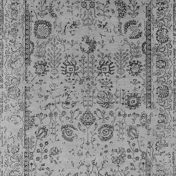 Machine Washable Oriental Gray Industrial Rug, wshurb2051gry