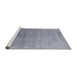 Sideview of Machine Washable Industrial Modern Slate Blue Grey Blue Rug, wshurb2052