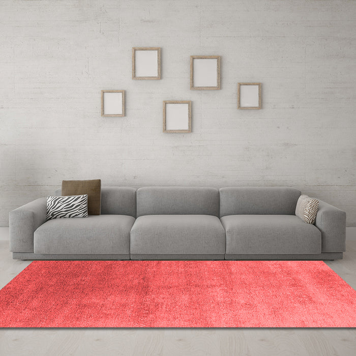 Industrial Red Washable Rugs