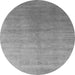 Round Oriental Gray Industrial Rug, urb2052gry