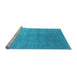 Sideview of Machine Washable Oriental Light Blue Industrial Rug, wshurb2052lblu