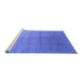 Sideview of Machine Washable Oriental Blue Industrial Rug, wshurb2052blu