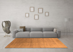 Machine Washable Oriental Orange Industrial Area Rugs in a Living Room, wshurb2052org