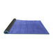 Sideview of Oriental Blue Industrial Rug, urb2052blu