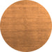 Round Oriental Orange Industrial Rug, urb2052org